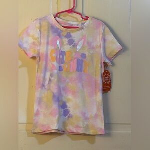 Wonder Nation Kids "Cute as a Bunny" Tie-Dye Short Sleeve Tee - Pastel